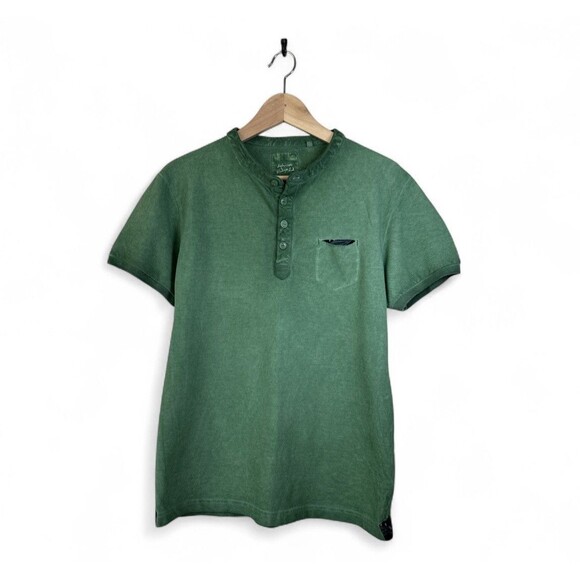 Superior Vintage SV52‎ Short Sleeve Henley Tee Mens Medium - Picture 12 of 12